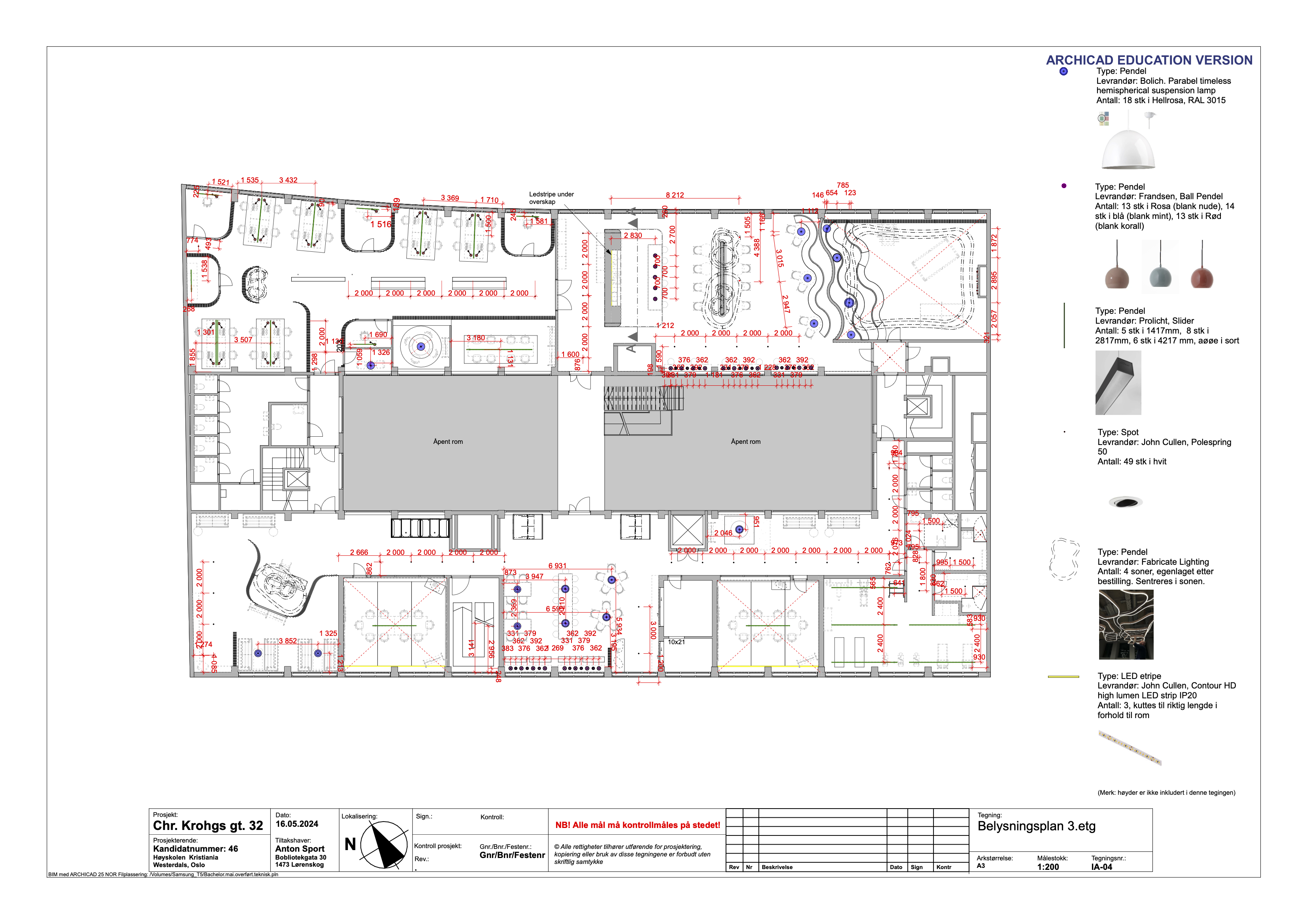 Lighting plan